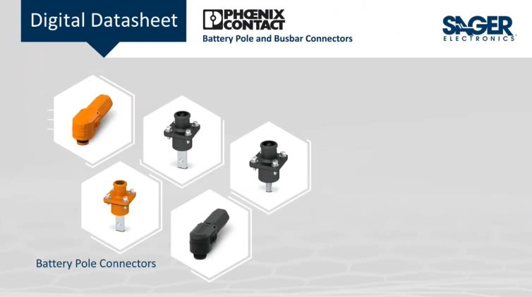 Phoenix Contact新型电池连接器和母线连接器