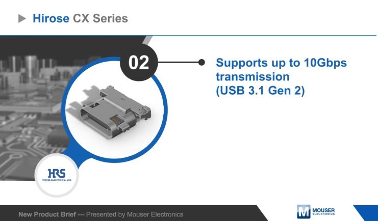 多功能高可靠性：Hirose CX系列USB Type-C连接器