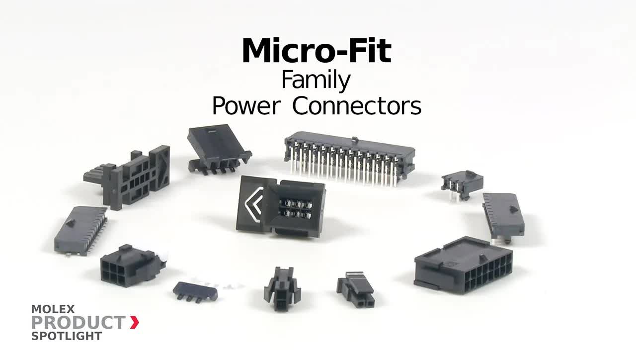 从汽车到医疗，Molex Micro Fit系列连接器适用广泛应用