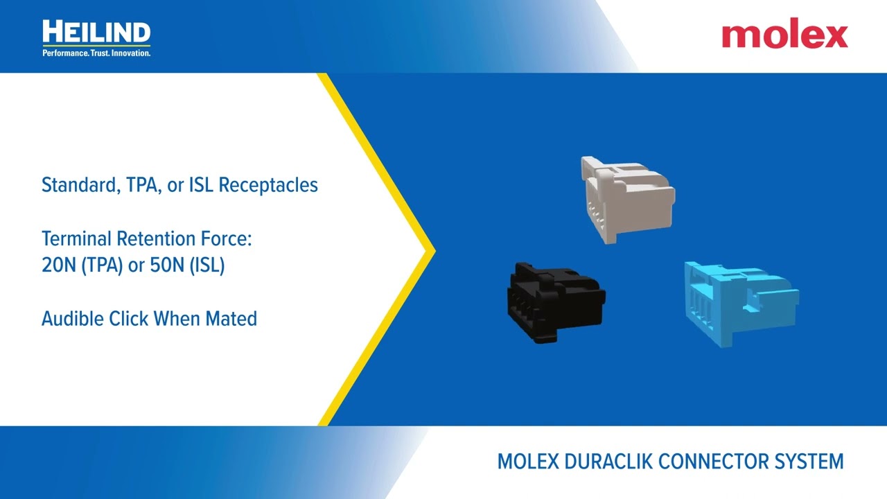 Molex Duraclik连接器：高温高振动环境的理想选择 