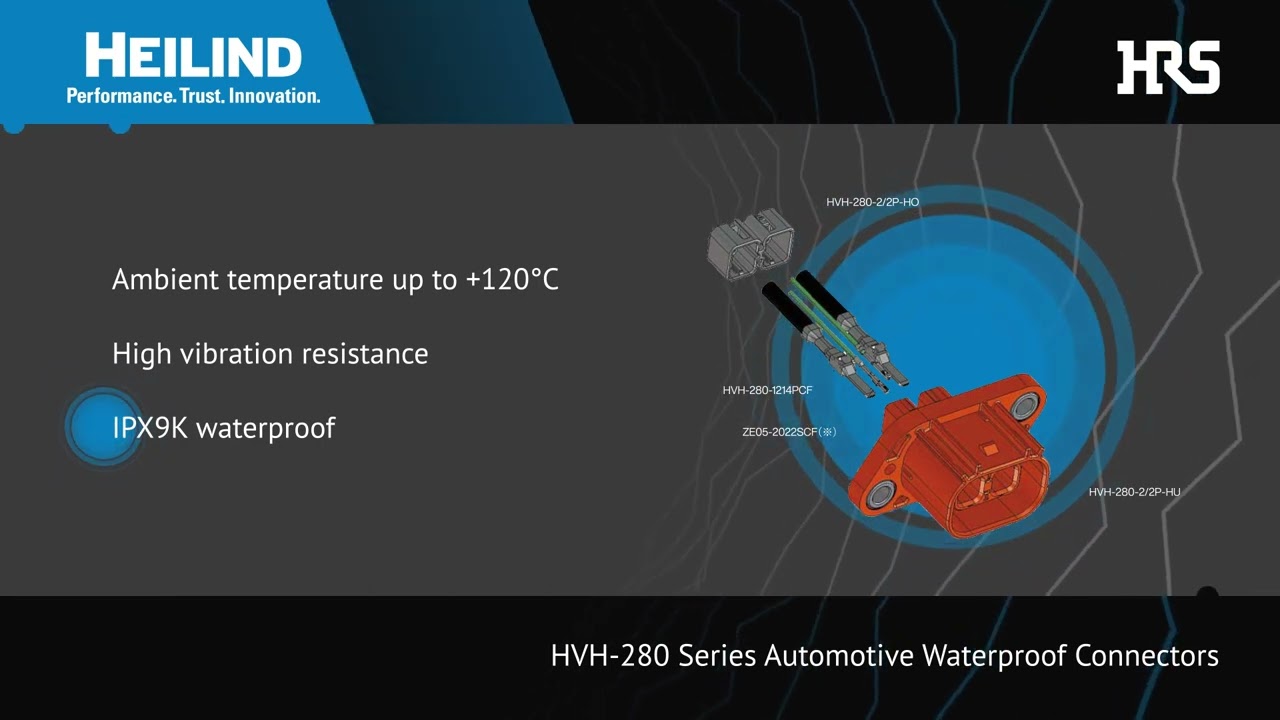 广濑HVH 280高压防水连接器：电动汽车解决方案的可靠选择 