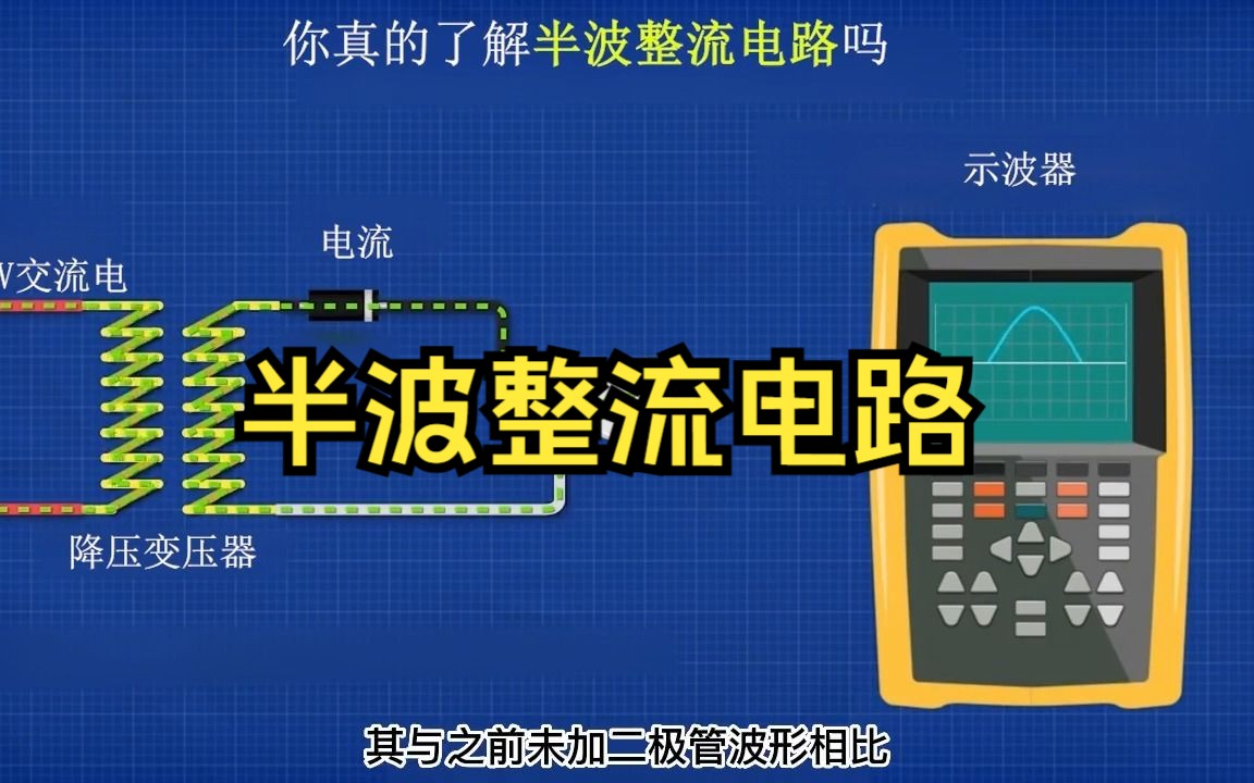 揭秘半波整流电路：为什么二极管让小灯闪烁？